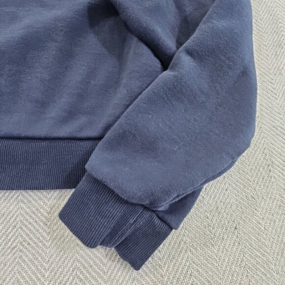 Adidas Women's Sz L Cheetah Print Pullover Hoodie in Navy Cropped Yoga Gym EUC - Picture 2 of 9